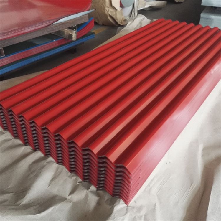 Corrugated roofing sheet in RAL color